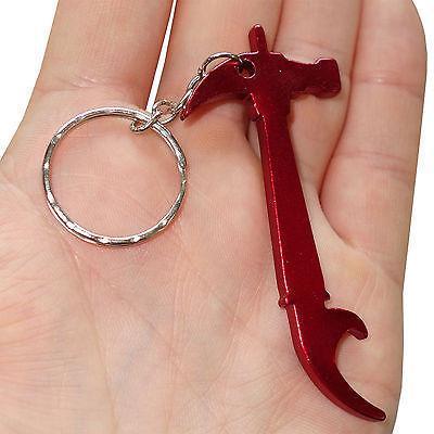 Red Claw Hammer Key Ring Chain Fob Bottle Opener Keyring Keychain Bag Charm Toy Red Claw Hammer Key Ring Chain Fob Bottle Opener Keyring Keychain Bag Charm Toy