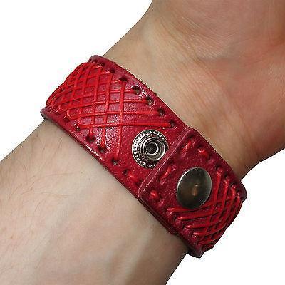 Red Leather Cuff Bracelet Wristband Bangle Mens Womens Ladies Girls Boys Kids Red Leather Cuff Bracelet Wristband Bangle Mens Womens Ladies Girls Boys Kids