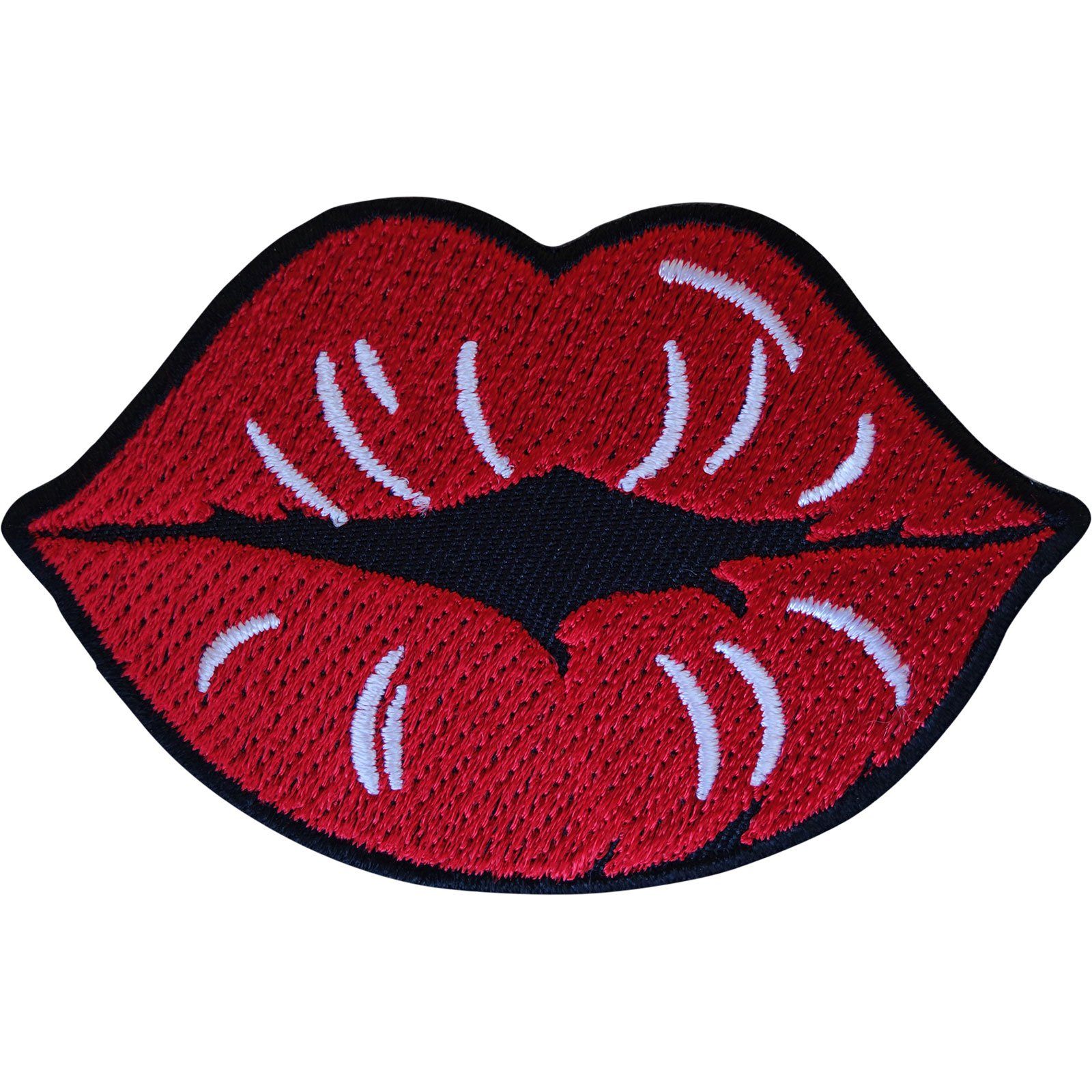 Red Lips Patch Iron On Sew On Clothes Bag Embroidered Badge Embroidery Applique