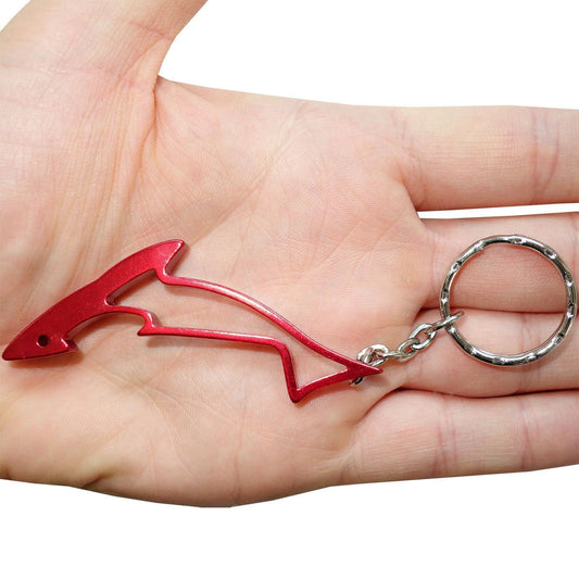 Red Shark Key Ring Chain Fob Bottle Opener Cool Keyring Keychain Party Bag Toy