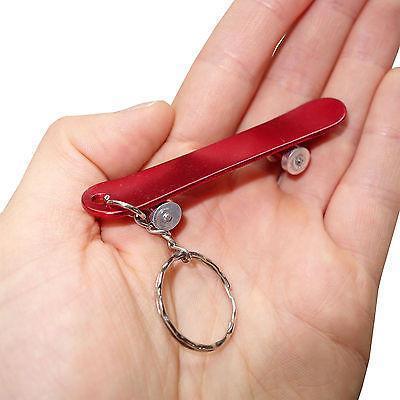 Red Skateboard Key Ring Chain Fob Bottle Opener Keyring Keychain Bag Charm Toy Red Skateboard Key Ring Chain Fob Bottle Opener Keyring Keychain Bag Charm Toy