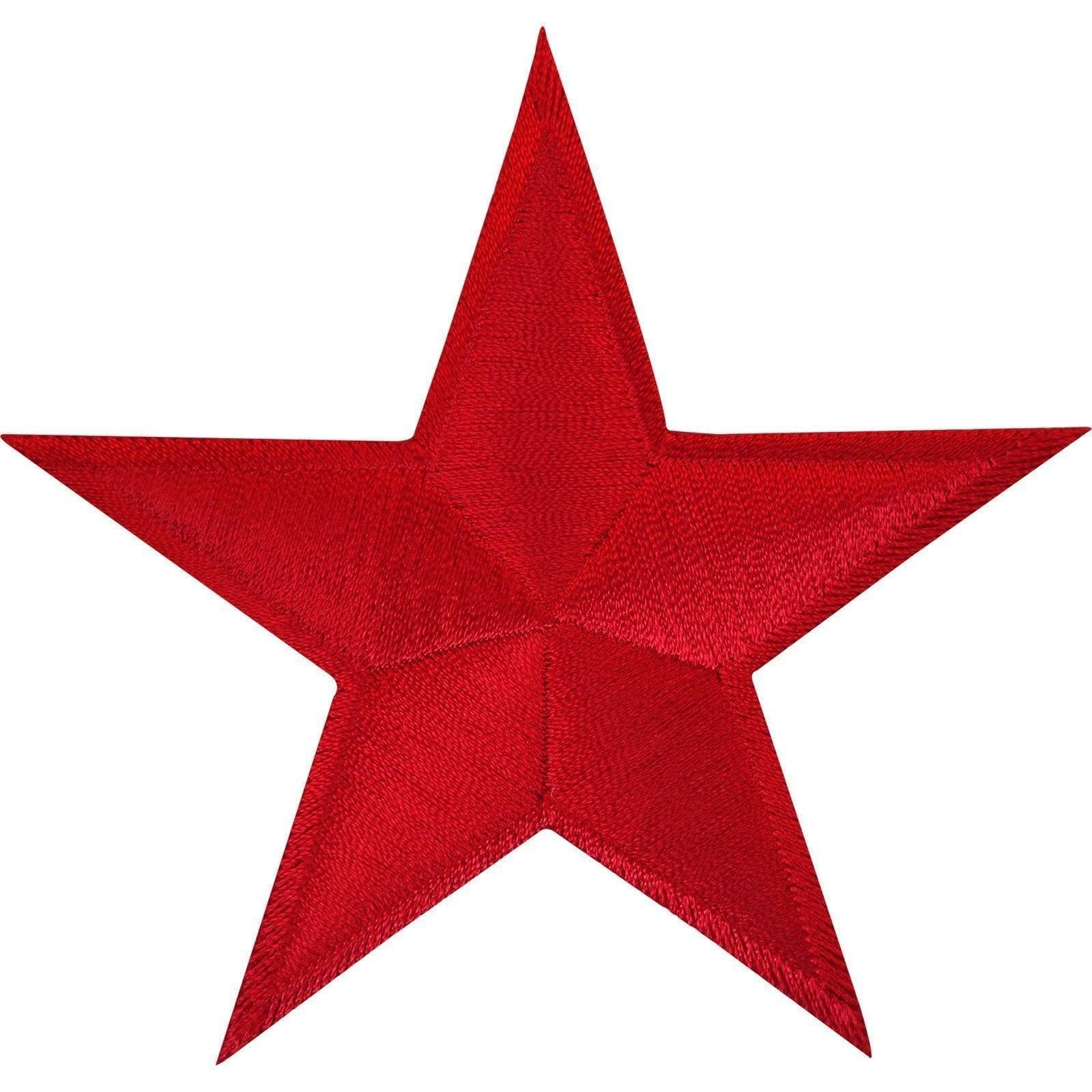 Red Star Iron On Patch Sew On Badge Jeans T Shirt Crafts Embroidered Applique