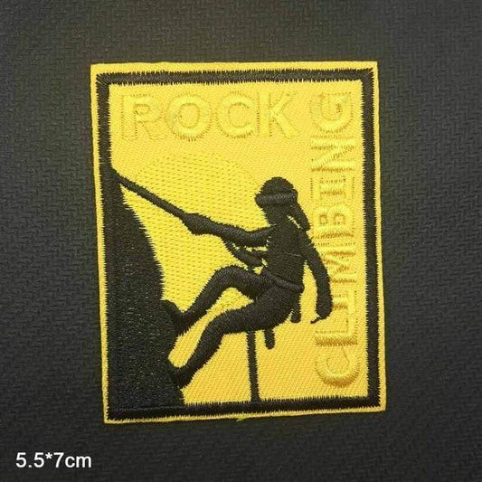 Rock Climbing Patch Iron On Sew On Embroidered Badge Embroidery Applique