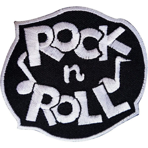 Rock N Roll Embroidered Patch Music Badge Iron On and Sew On Jeans Shirt Clothes