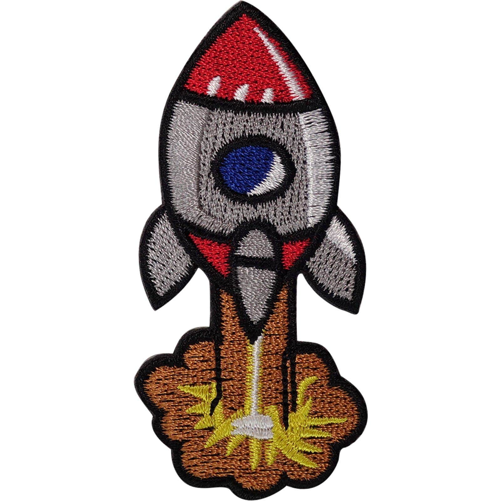 Rocket Patch Iron Sew On Cloth Space NASA Embroidered Badge Embroidery Applique
