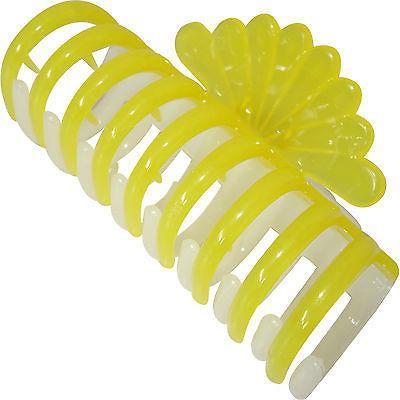 Round Yellow Hair Claw Clip Clamp Clasp Grip Grasp Barrette Girls Womens Ladies Round Yellow Hair Claw Clip Clamp Clasp Grip Grasp Barrette Girls Womens Ladies