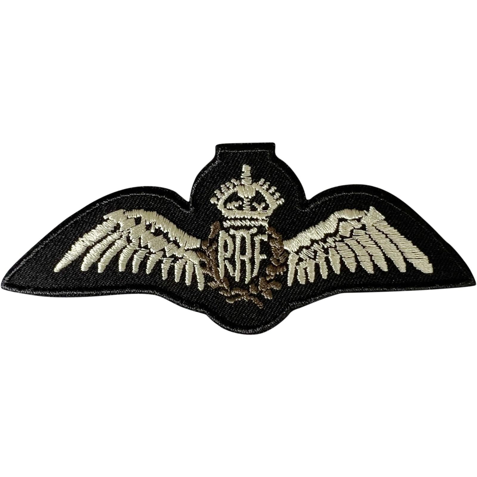 Royal Air Force Patch Iron Sew On Clothes Bag Crown Wings RAF Embroidered Badge