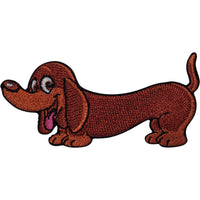 Sausage Dog Patch Iron On Sew On Dachshund Embroidered Badge Embroidery Applique