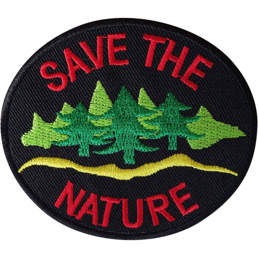 Save the Nature Patch Iron Sew On Clothes Embroidered Badge Embroidery Applique