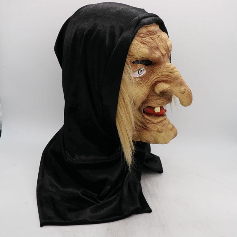 Scary Witch Halloween Mask Cosplay Realistic Professional Adult Latex Mask
