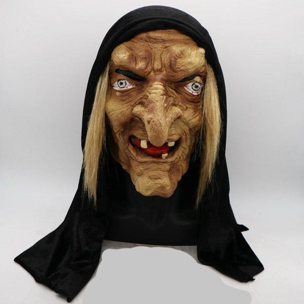 Scary Witch Halloween Mask Cosplay Realistic Professional Adult Latex Mask