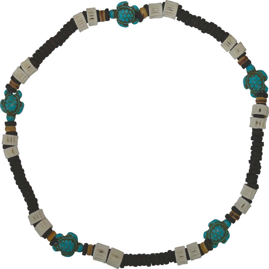 Sea Turtle Tortoise Bead Necklace Chain Mans Ladies Mens Hippie Tribal Jewellery