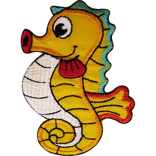 Seahorse Patch Embroidered Iron Sew On Clothes Horse Pony Fish Badge Applique