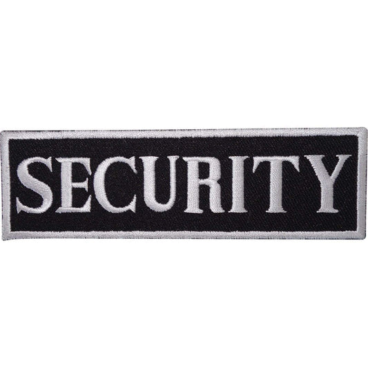 Security Embroidered Iron / Sew On Patch T Shirt Safety Vest Jacket Black Badge