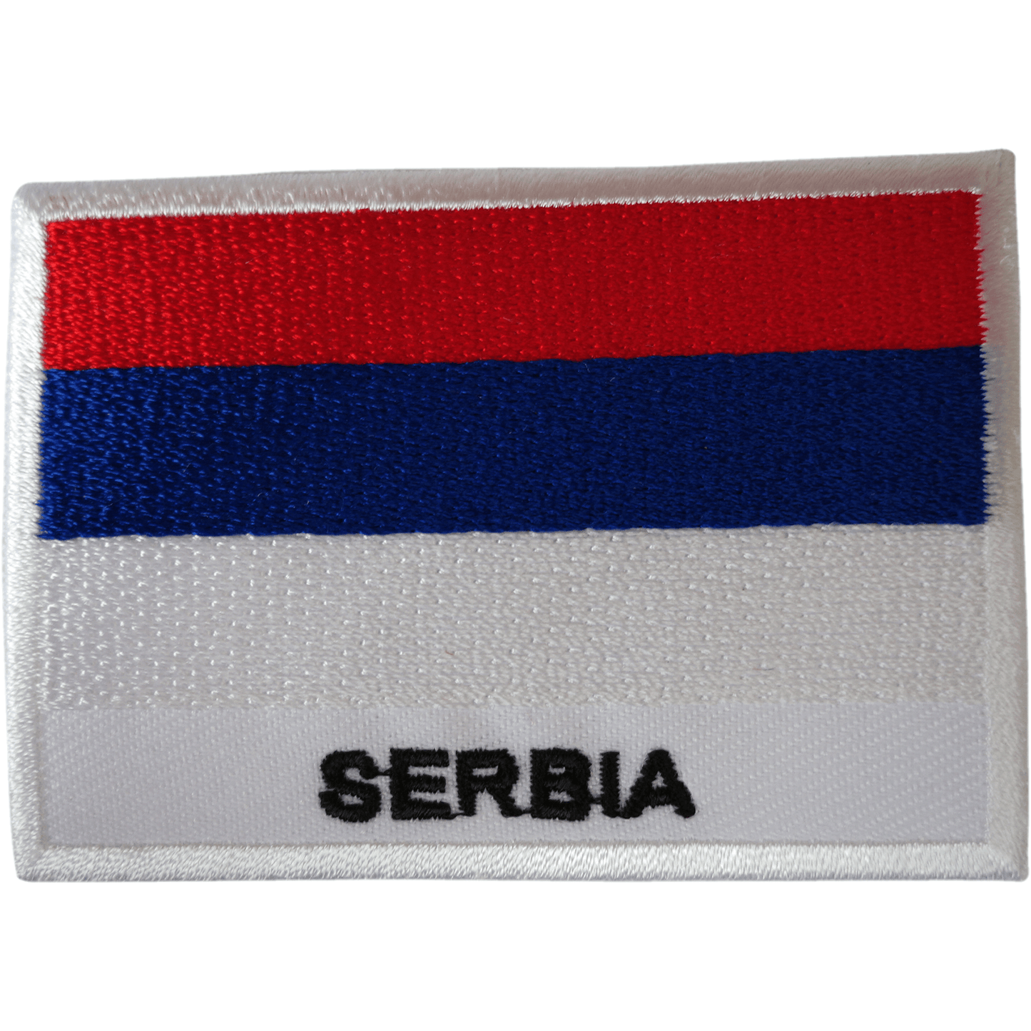 Serbia Flag Patch Iron Sew On Clothes Bag Serbian Embroidery Embroidered Badge