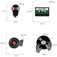 5 Quantity of Music Enamel Lapel Pin Badge Metal Brooch