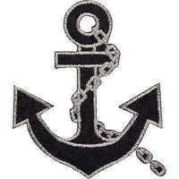 Ship Boat Anchor Embroidered Iron Sew On Patch Sailor Fancy Dress Hat Bag Badge