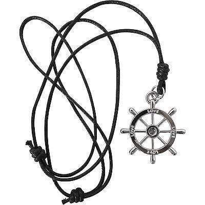 Ship Boat Wheel Love Pendant Chain Necklace Sailor Men Fancy Dress Silver Colour Ship Boat Wheel Love Pendant Chain Necklace Sailor Men Fancy Dress Silver Colour
