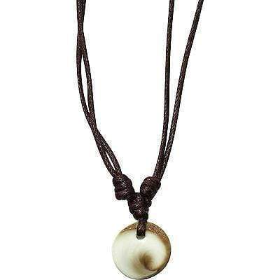 Shiva Eye Sea Shell Pendant Cord Necklace Chain Womens Girls Mens Boys Jewellery
