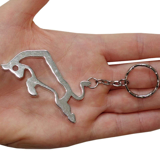 Silver Bull Metal Bottle Opener Keyring Keychain Keyfob Cool Funky Party Bag Toy
