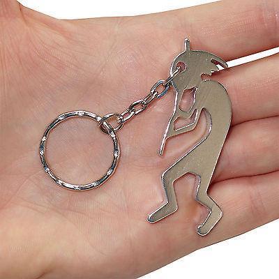 Silver Flute Player Key Ring Chain Fob Bottle Opener Keyring Keychain Bag Charm