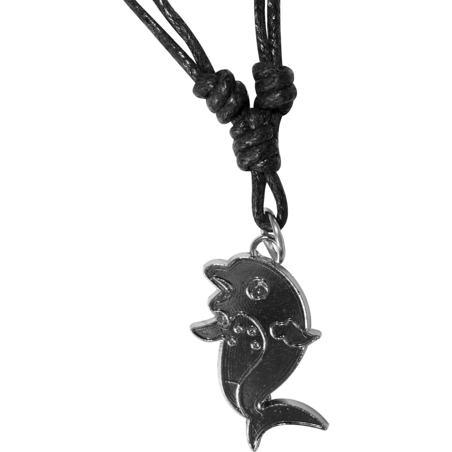 Silver Metal Dolphin Necklace Pendant Chain Womens Girls Childrens Kid Jewellery