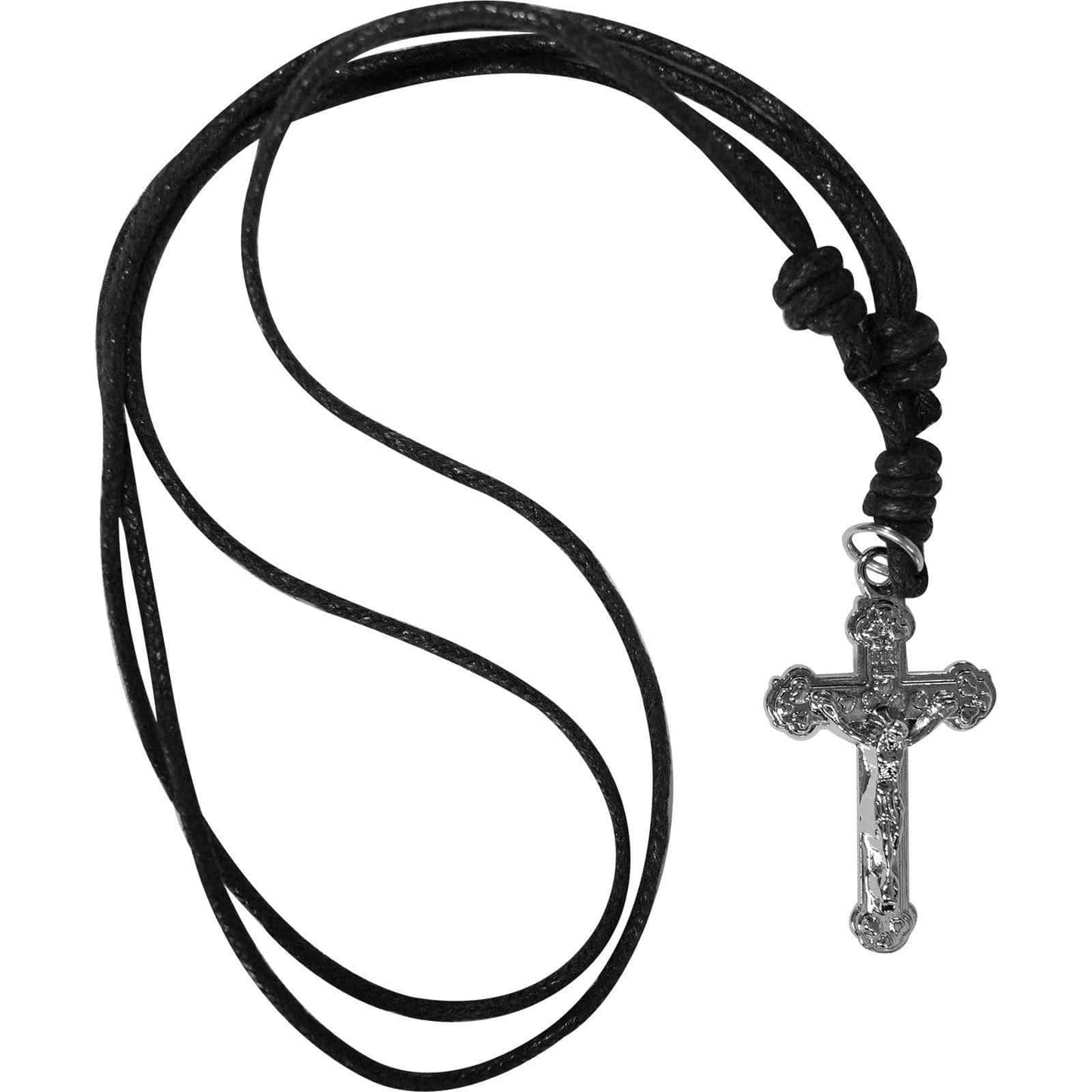 Silver Metal Jesus Cross Necklace Pendant Chain Mens Ladies Boys Girls Jewellery