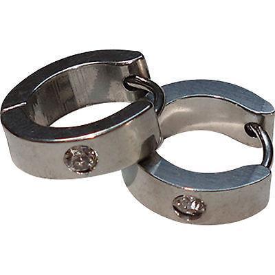 Silver Stainless Steel Hoop Loop Huggie Stud Earrings Mens Womens Mans Jewellery Silver Stainless Steel Hoop Loop Huggie Stud Earrings Mens Womens Mans Jewellery