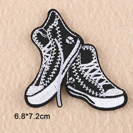 Skater Shoes Boots Iron On Patch Sew On Patch Embroidered Badge Embroidery Applique Motif