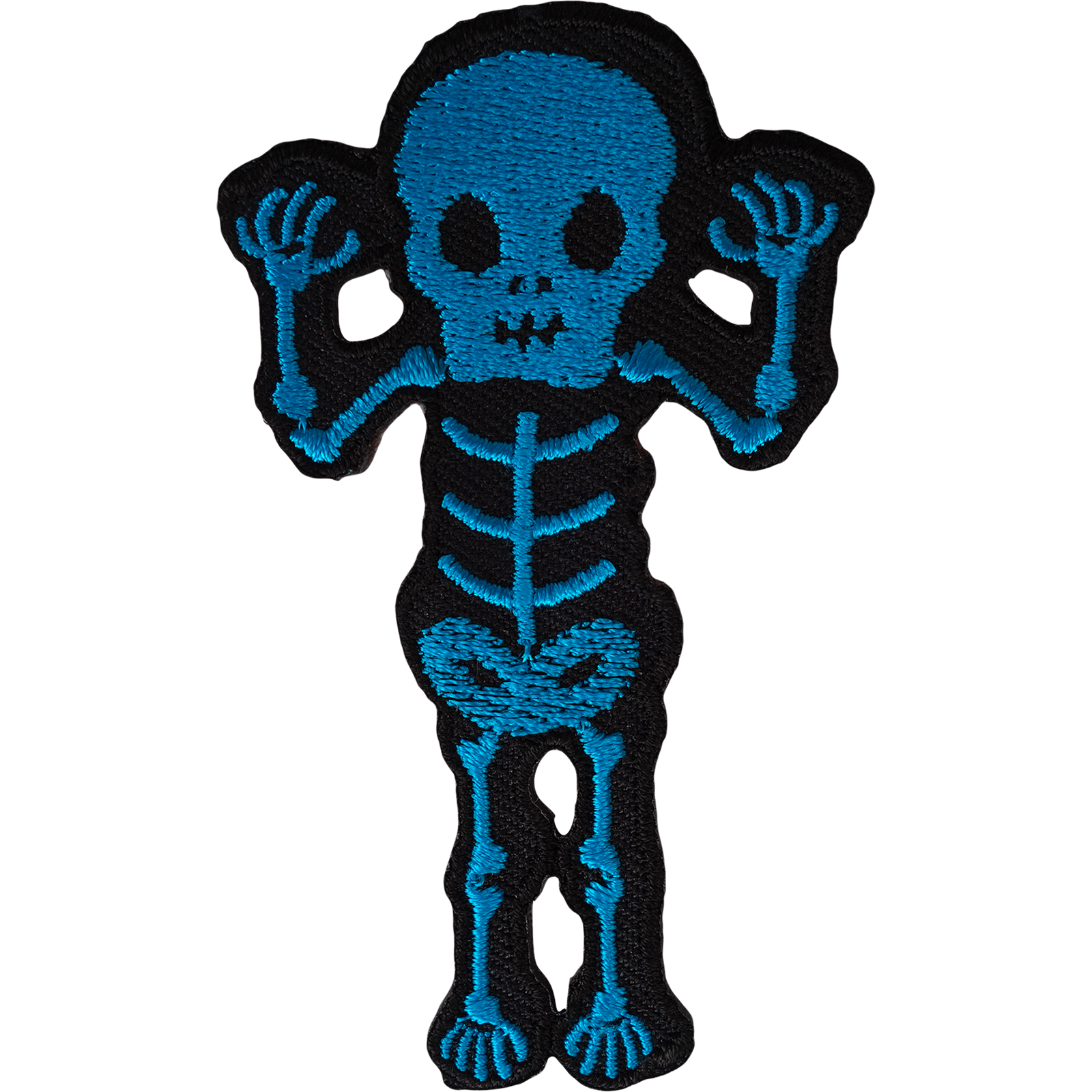 Skeleton Iron On Patch Sew On Mens Womens Boys Girls Clothes Embroidered Badge