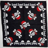 Skull and Crossbones Bandana Pirate Fancy Dress Costume Jolly Roger Hat Flag Toy