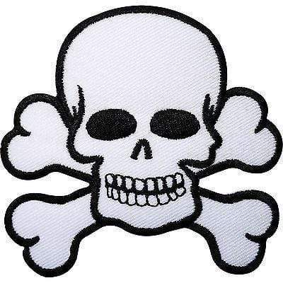 Skull and Crossbones Embroidered Iron Sew On Patch Pirate Flag Fancy Dress Badge