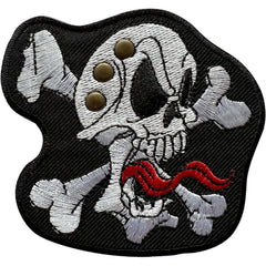 Skull with Smile Halloween Embroidered Sleeve Sew-on / Iron-on / Velcro  Patch