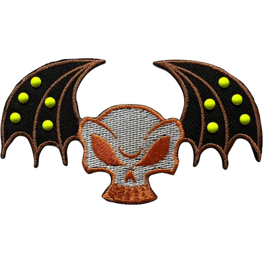 Skull Bat Wings Patch Iron Sew On Shirt Dress Denim Skirt Bag Embroidered Badge