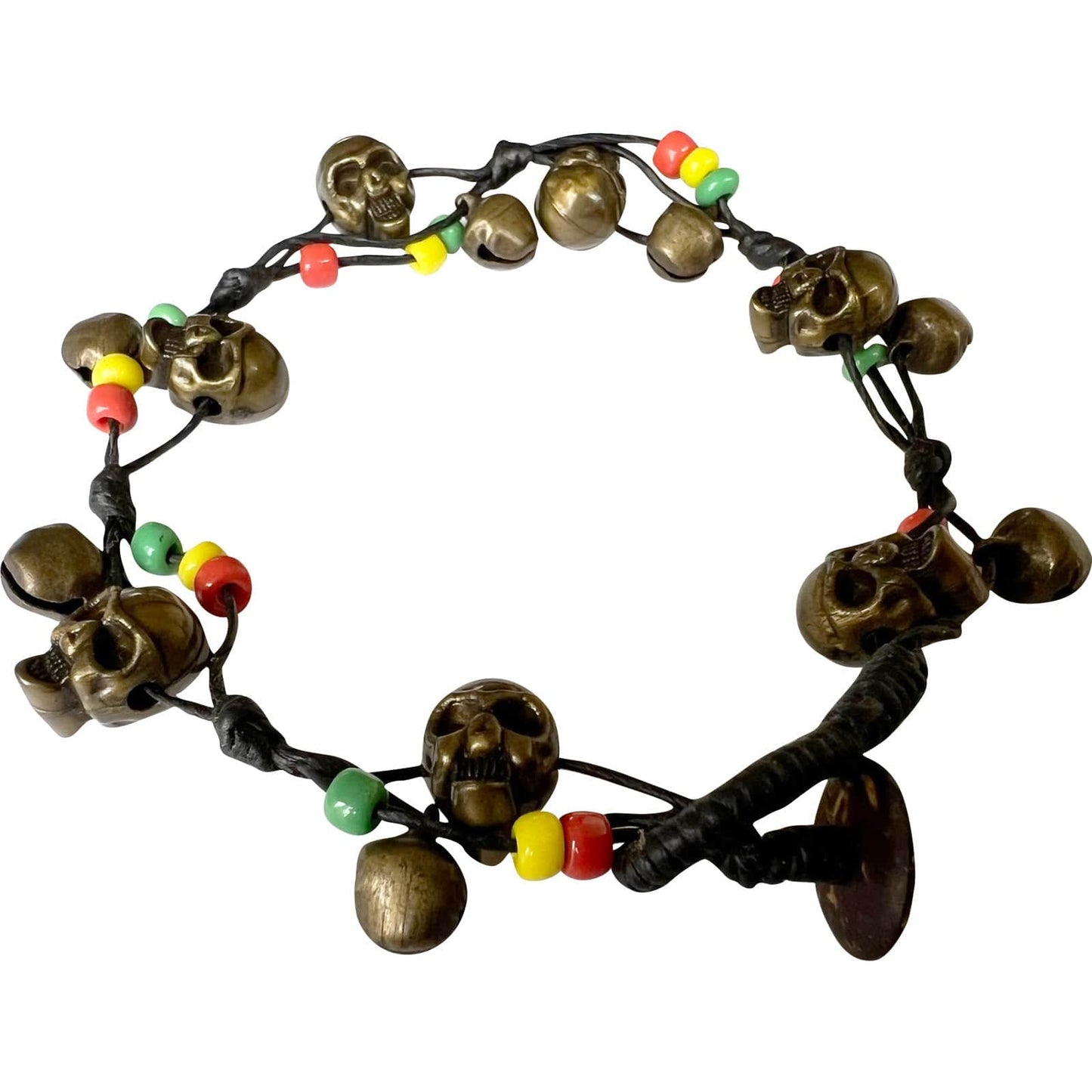 Skull Beads Anklet Black Foot Chain Ankle Bracelet Mens Womens Girls Jewellery