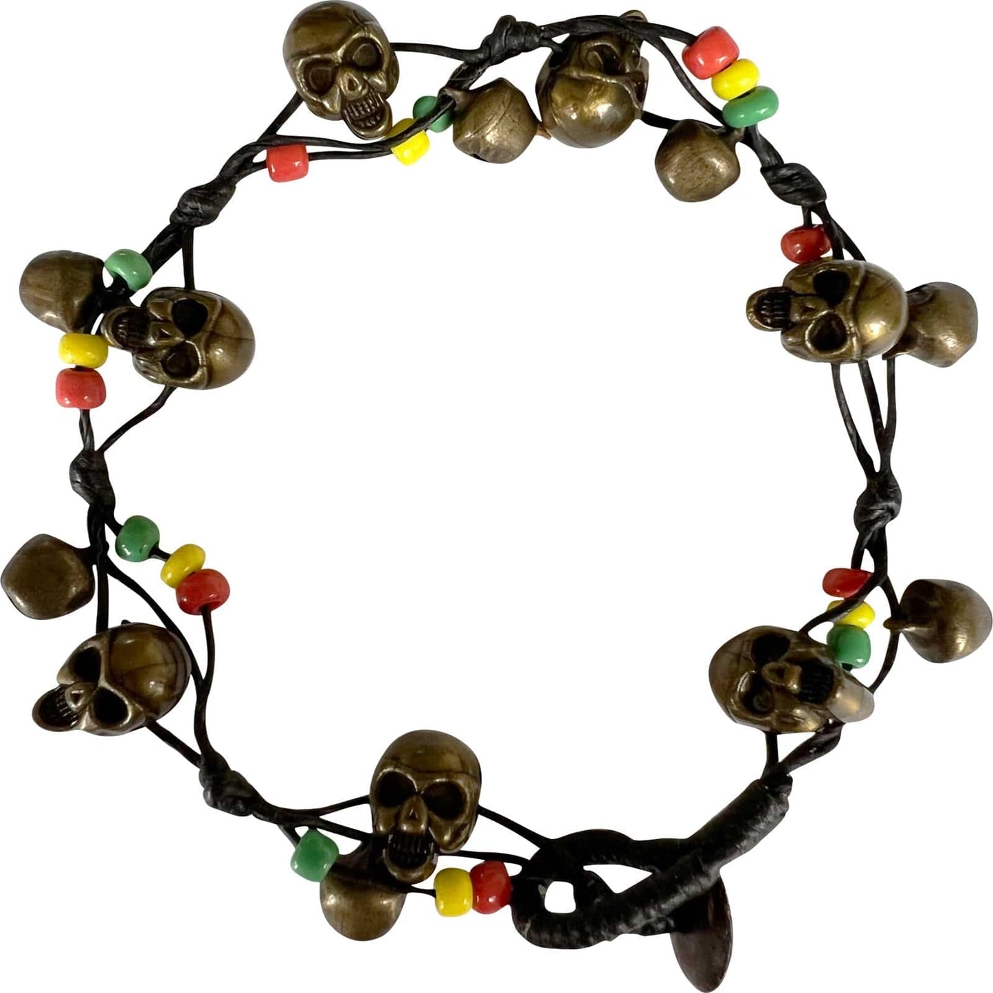 Skull Beads Anklet Black Foot Chain Ankle Bracelet Mens Womens Girls Jewellery