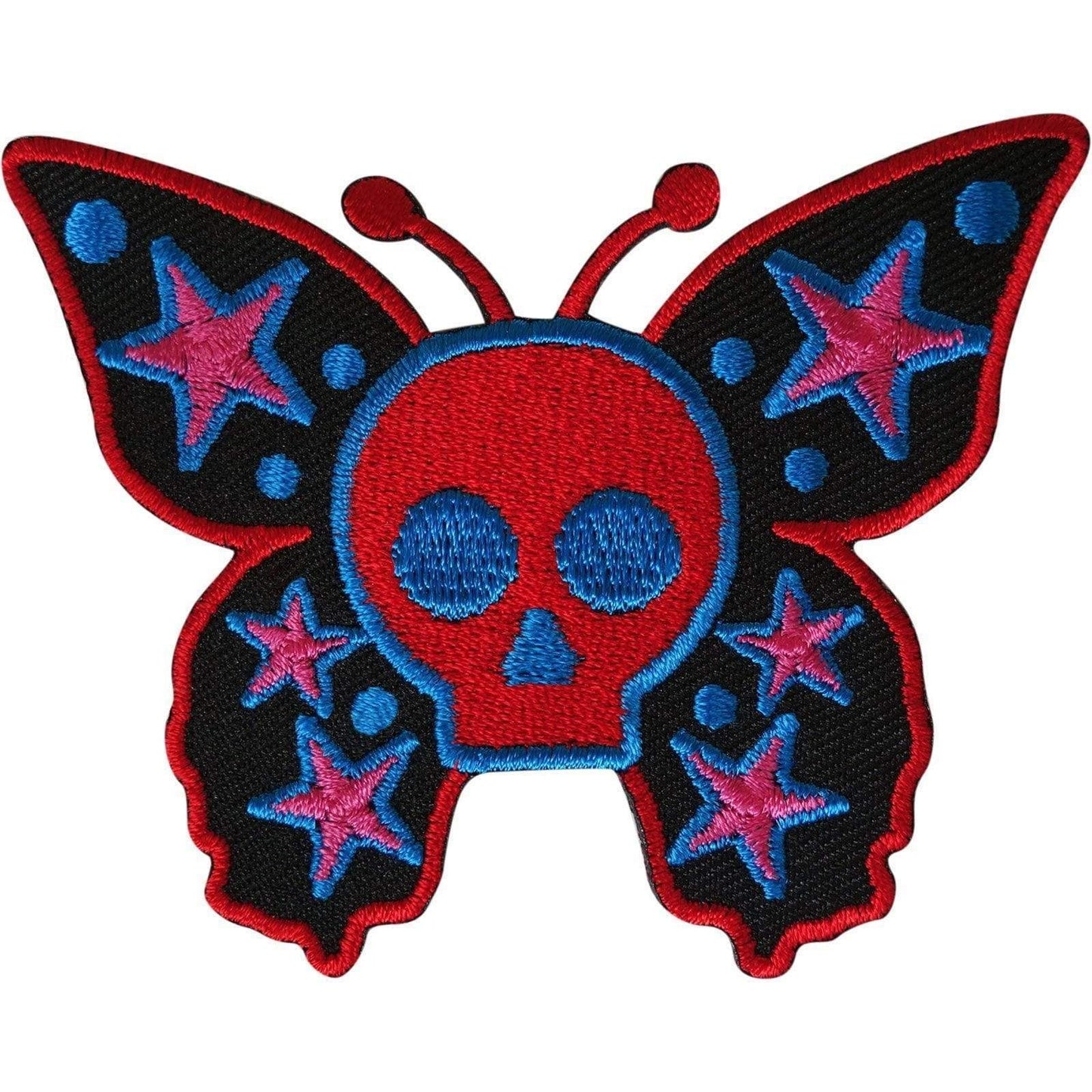 Skull Butterfly Patch Iron Sew On Jacket Dress Embroidered Badge Star Applique