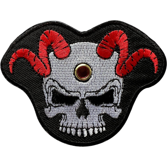 Skull Devil Horns Patch Iron Sew On Denim Jeans Jacket T Shirt Embroidered Badge