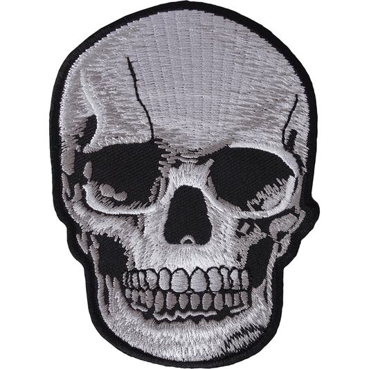 Skull Iron On Patch Sew On Mens Womens Boys Girls Kids Clothes Embroidered Badge