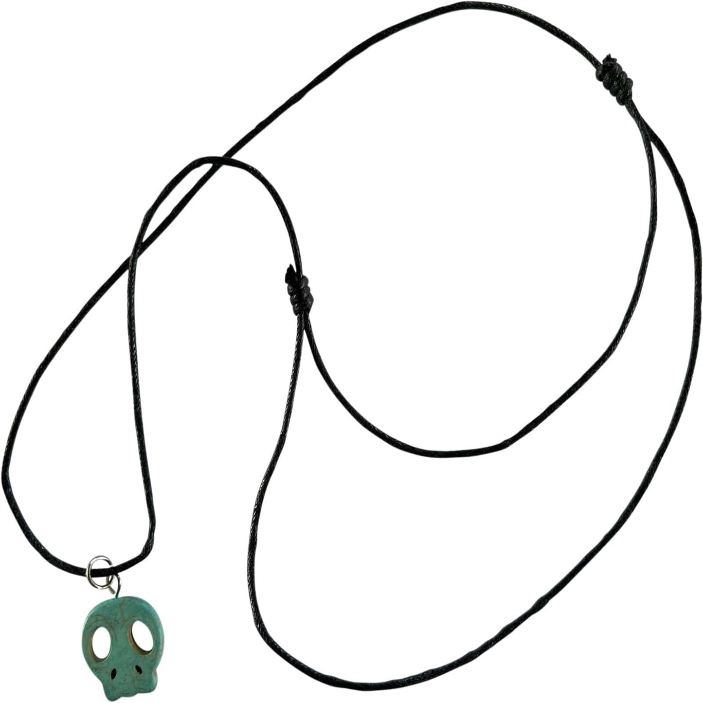 Skull Pendant Necklace Cord Chain Womens Mens Kids Boys Girls Handmade Jewellery