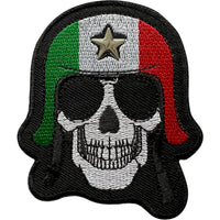 Skull Star Italy Flag Motorcycle Motorbike Helmet Patch Iron Sew On Jacket Badge