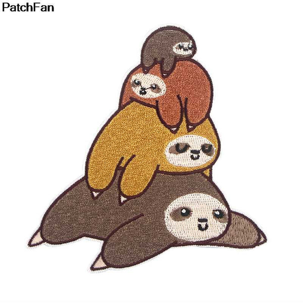 Sloths Iron On Patch Sew On Patch Animal Embroidered Badge Embroidery Applique