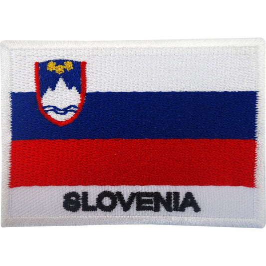 Slovenia Flag Patch Iron On / Sew On Badge Embroidered Applique Embroidery Motif