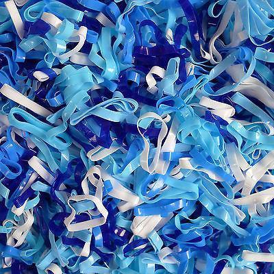 Small Blue White Hair Elastic Band Bobbles Girls Kids Elastics Bands Scrunchies
