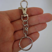 Small Metal Keyring Keychain Key Fob Ring Holder Chain Collar Harness Lead Clip Small Metal Keyring Keychain Key Fob Ring Holder Chain Collar Harness Lead Clip