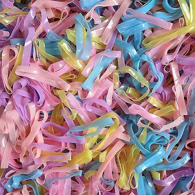 Small Pastel Colour Hair Elastic Bands Band Elastics Lavender Blue Pink Yellow