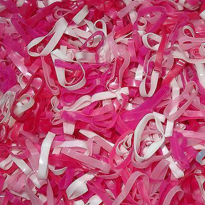 Small Pink White Hair Elastic Band Bobbles Girls Kids Elastics Bands Scrunchies