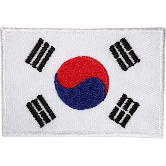 South Korea Flag Patch Korean Embroidered Badge Iron Sew On Clothes Jacket Bag