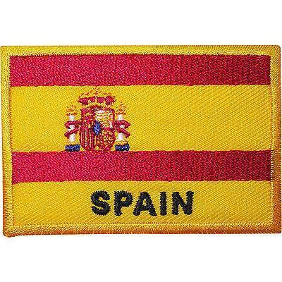 Spain Flag Embroidered Iron / Sew On Clothes Spanish Patch T Shirt Bag Hat Badge