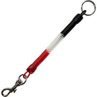 Spring Coil Spiral Stretchy Retractable Keychain Key Ring Chain Fob Clip Keyring